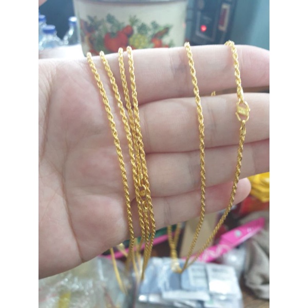 Kalung polos anak bayi balita batita emas asli 700 70% tua 33cm 33 cm nori