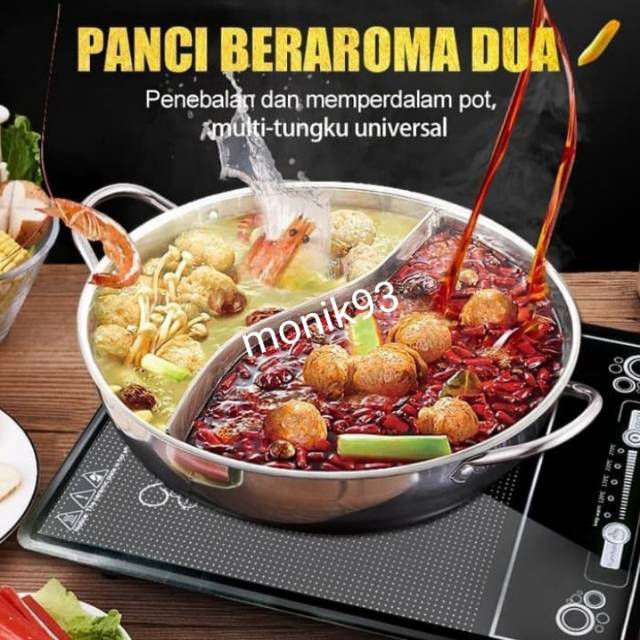 Panci shabu sekat 2 28cm