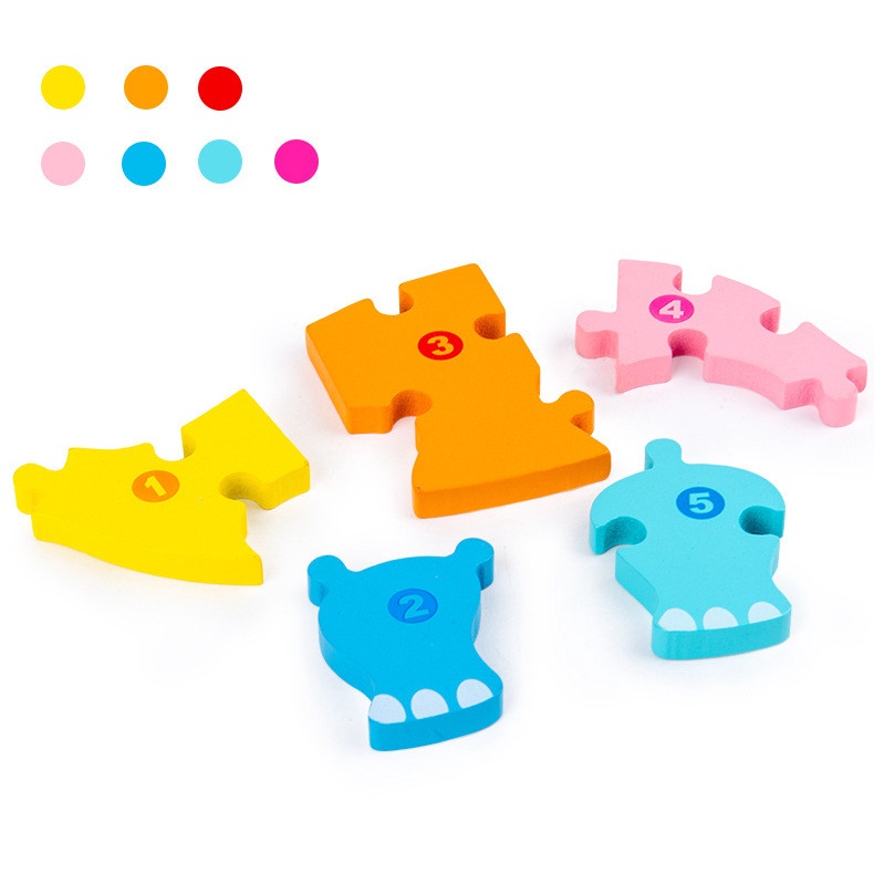 Mainan Edukasi Anak Puzzle Kayu 3D Lucu Wooden Toys 3D Timbul Puzzle Kayu Anak