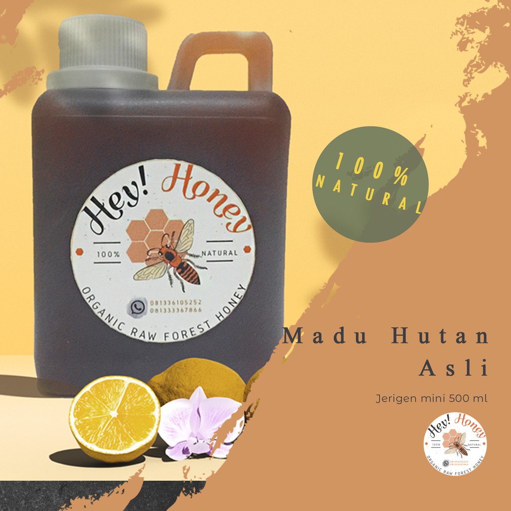 

Madu Asli Murni | Hey! Honey Madu Jerigen Mini| Organic Raw Forest Honey | 100% Natural