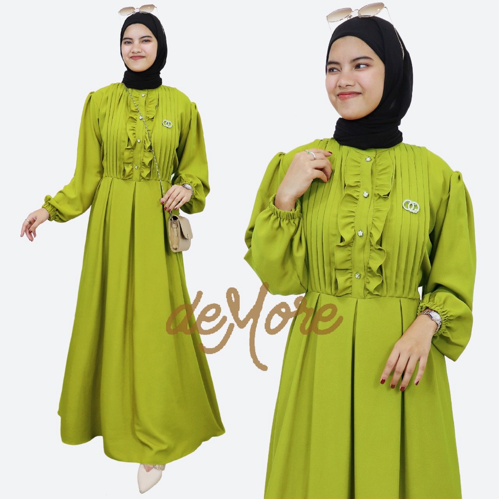 GAMIS REMPEL BUSUI RINJANI DRESS CRINCLE AIRFLOW PREMIUM SHAKILA DEMORE