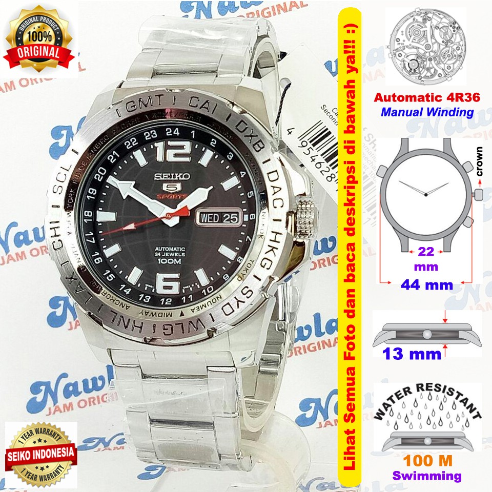 Seiko 5 Sports SRP683K1 Automatic Black Dial - Jam Tangan Pria SRP683