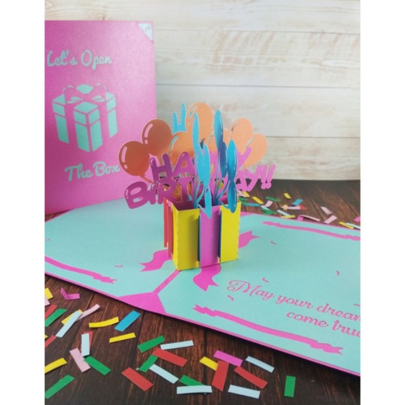 POPAP - HBD01 - Kartu ucapan 3D Unik Pop Up Card Ulang Tahun (Happy Birthday)