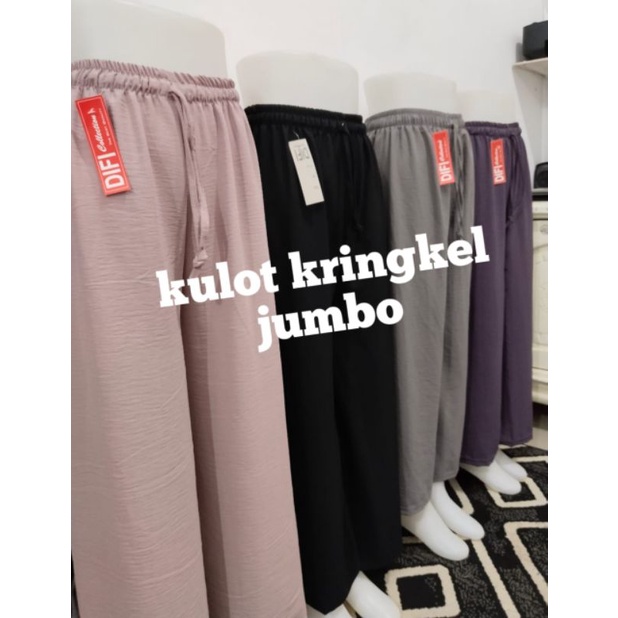 celana kulot JUMBO crinkle airflow serut muat sampai BB 85kg