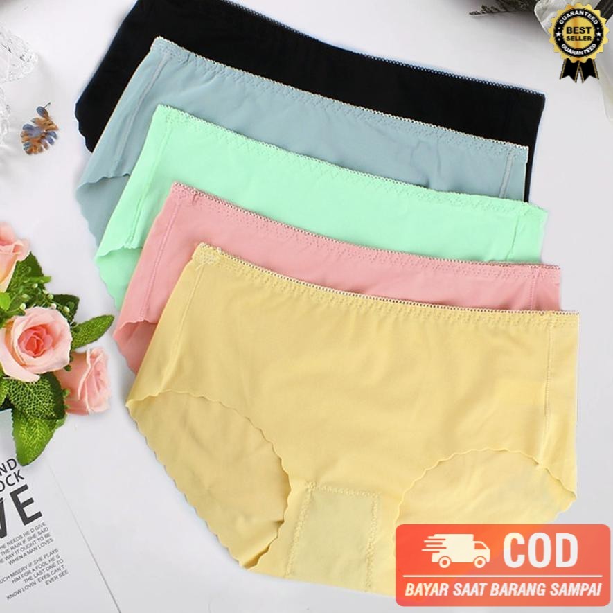 Novi.olshop Celana Dalam Seamless Tanpa Jahitan / CD WANITA Anti Nyeplak Fashion