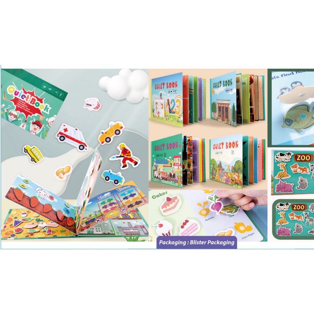 Quiet Book JX31 - Mainan Buku Edukasi Anak 3 Tahun+