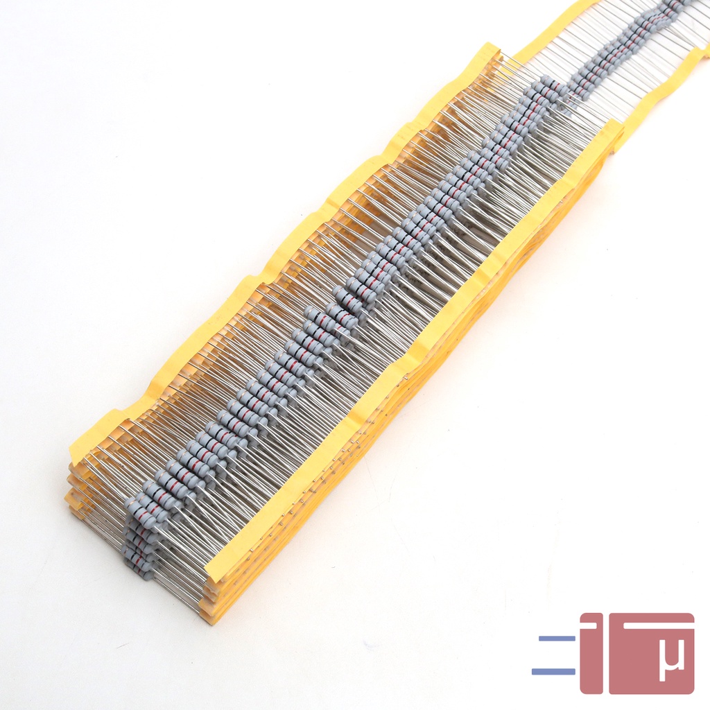 x10 Resistor 82R 82 Ohm 1W Metal Oxide 5% Taiwan Kaki Tembaga