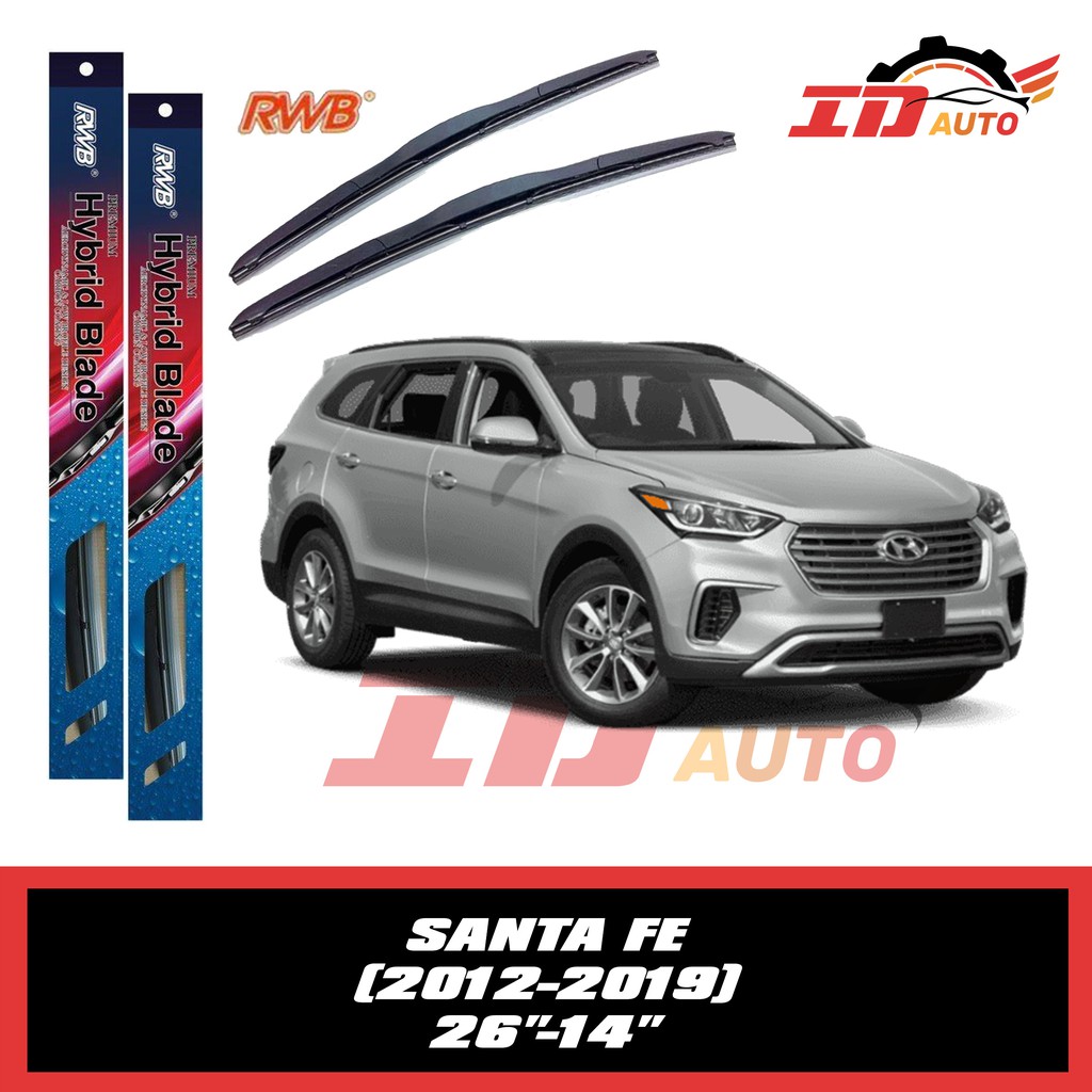 WIPER SANTA FE SET 2012-2019 UKURAN 26 DAN 14 MERK RWB