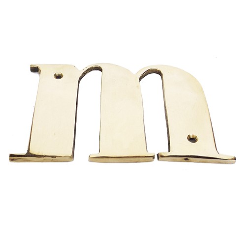

6.5cm Klasik Huruf Papan Nama Bisnis Kuningan / Brass Small Alpha - m