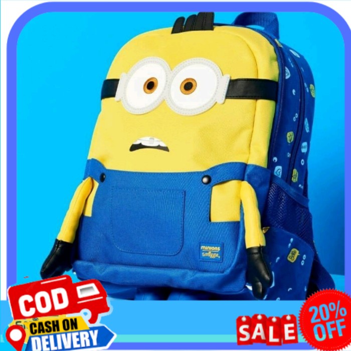 [ A.AstoreFashion ] KADO ANAK Original Tas Smiggle Backpack Gold Ball Slumber Shark Dino - minion B