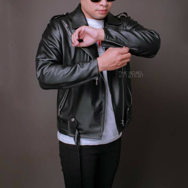 JAKET KULIT DOUBLE KERAH / JAKET KULIT BIKERS / JAKET KULIT KEREN