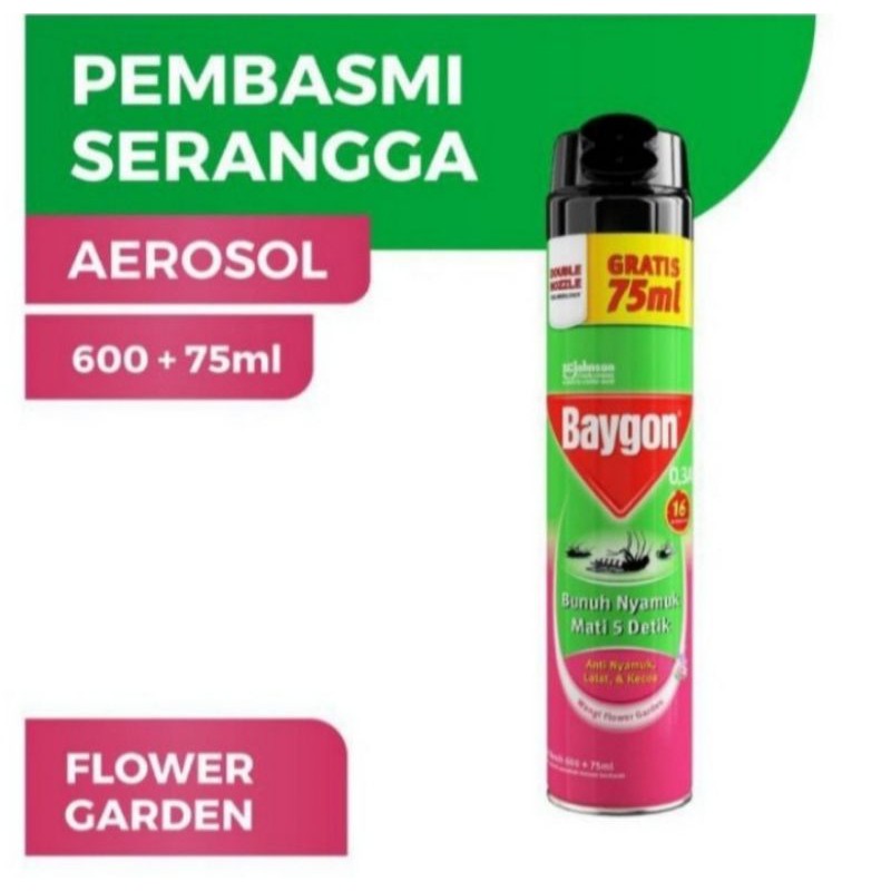 Baygon Double Nozzle 600 + 75 ml