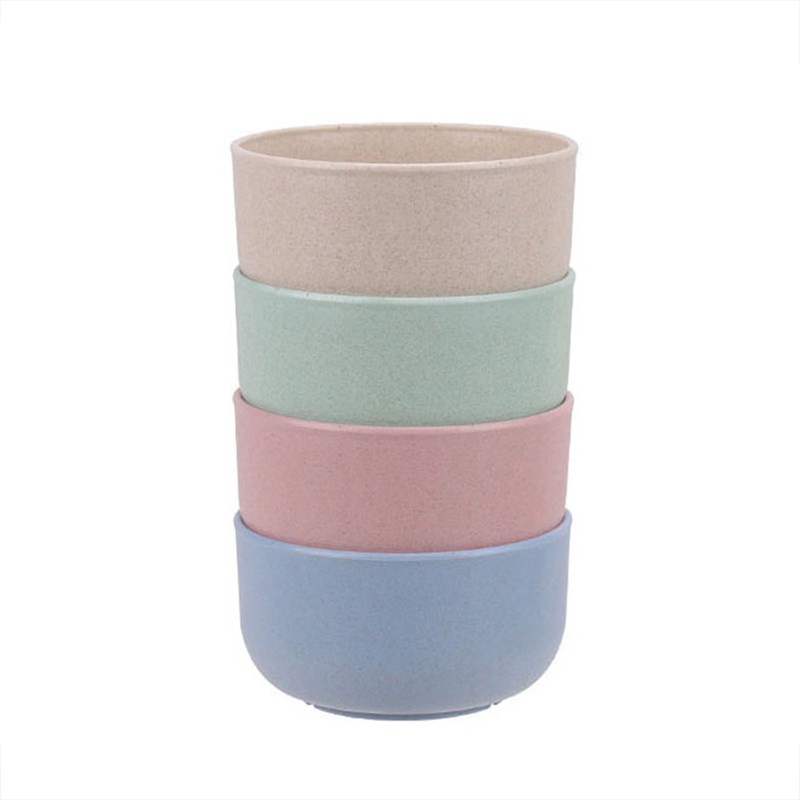 [RS] 4 PCS MANGKOK JERAMI PASTIK SET PINK UNGU BIRU SUP BAKSO WHEAT STRAW BOWL