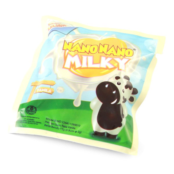 

NANONANO Milky Vanilla 12g - Nano Nano Permen Susu Vanila 6p