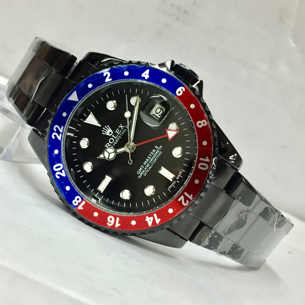 Jam Tangan Rolex Pria GMT Master II Chain FullBlack