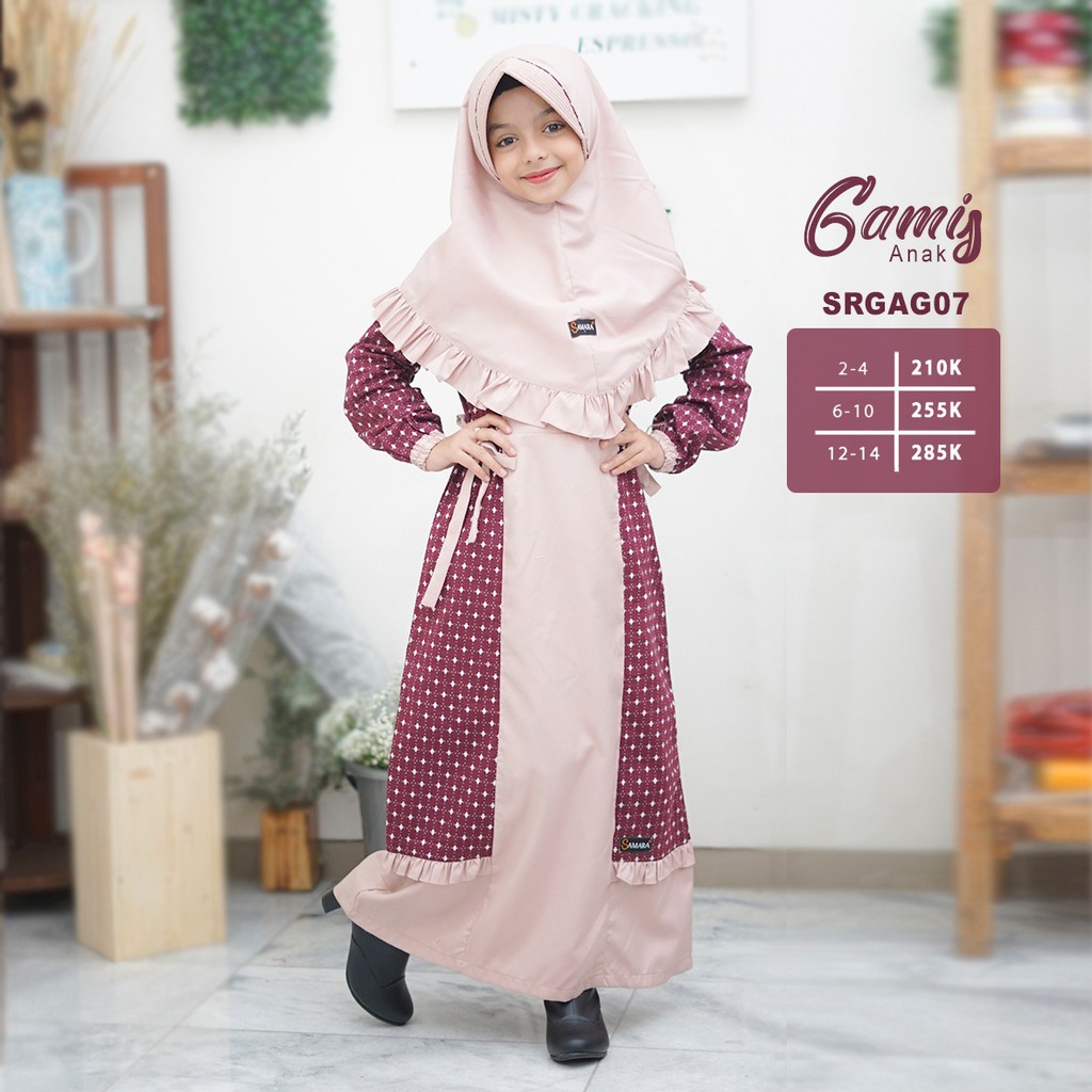 Gamis Anak Set Khimar Terbaru