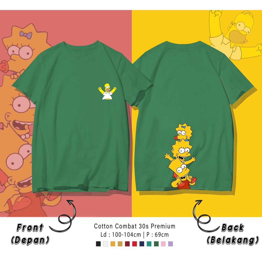 THE SIMPSONS  / TERMURAH BAJU KAOS KATUN WANITA/ PRIA UNISEX LENGAN PENDEK / TUMBLR TEE