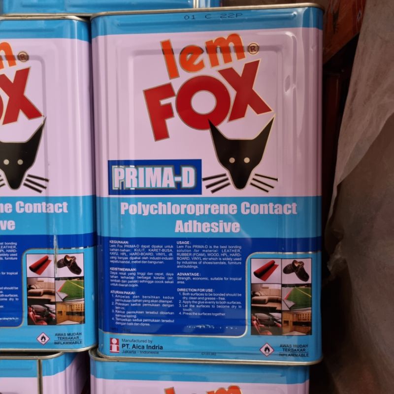 

Lem PRIMA-D Blek 14kg | Lem FOX Kayu