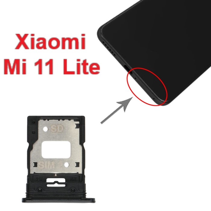 Slot Tempat Dudukan Simcard Simtray Sim Tray Card Lock Xiaomi Mi 11 lite