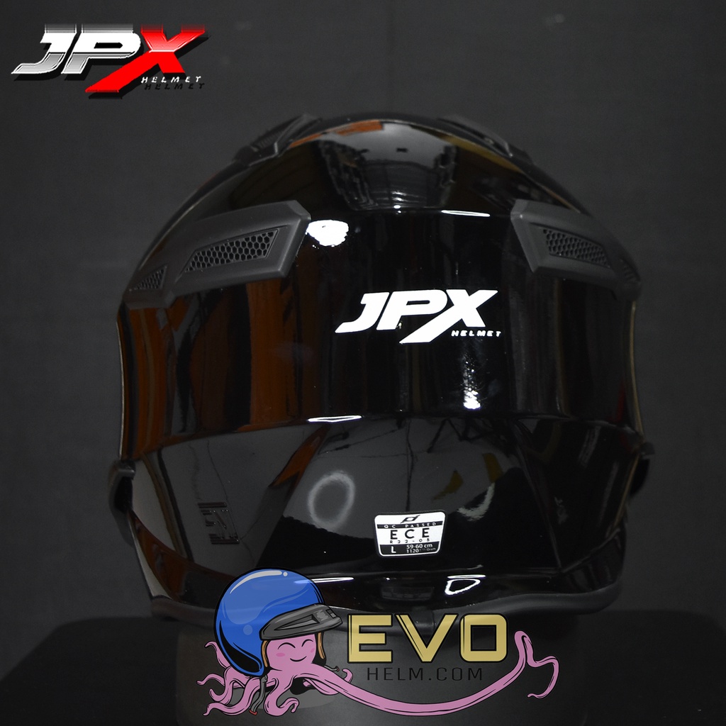 HELM JPX MX726R MOTIF R-03 WOLF SUPERBLACK ORIGINAL JPX MX 726R - ONGKIR TERMURAH 2KG