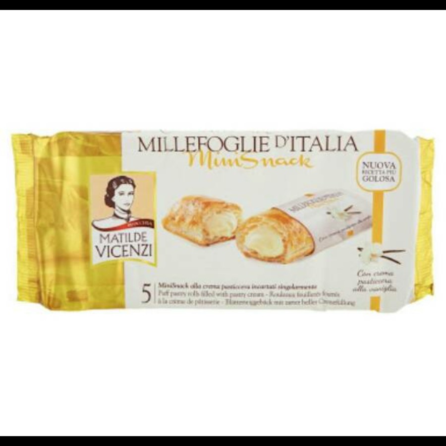 

Matilde Vicenzi Millefoglie D'Italian Mini Snack - Vanilla Krim 125 gr