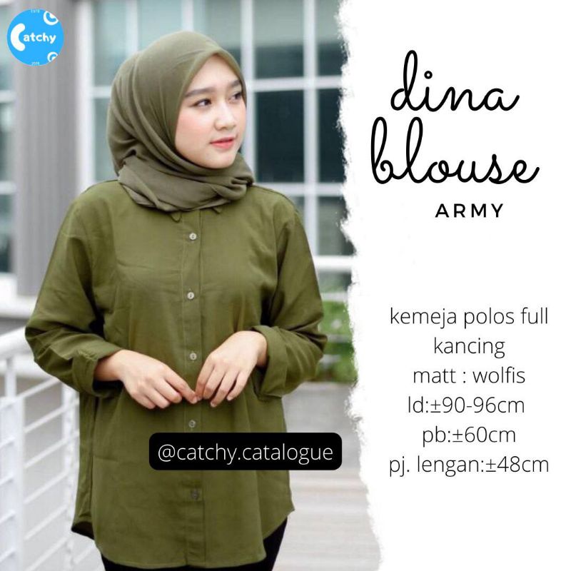 DINA BLOUSE BY CATCHY (BLOUSE MUSLIMAH) Blouse wanita rekomended