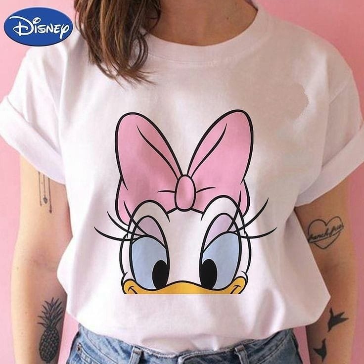 MYSTIQUE.ID-BAJU KAOS DAI*SY DUCK MUKA T-SHIRT LUCU DAN AESTHETIC