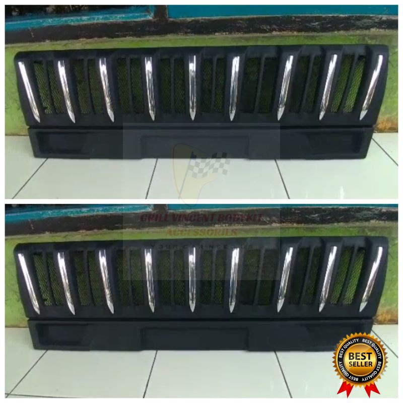 Gril Apolo Mitsubishi l300 2007-2021 Grill L300 Apollo Hitam doff list Chrome