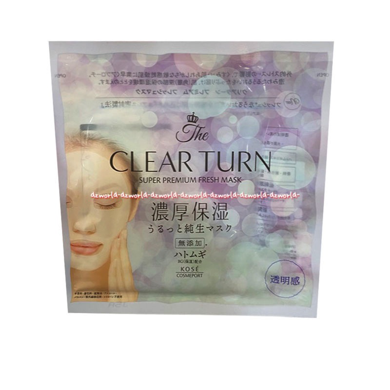 The Clear Turn Super Premium Fresh Mask Yellow Kose Cosmeport Masker Wajah Fask Mask Clearturn