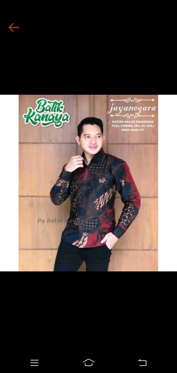 [full Ffurin] Kemeja Batik Pria Lengan Panjang Motif Jayanegara Bahan Katun Halus Sragenan