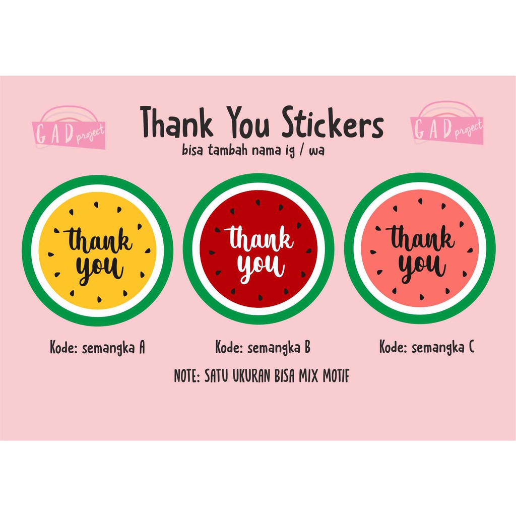 

(READY STOCK) THANK YOU STIKER/ STICKERS UNIK