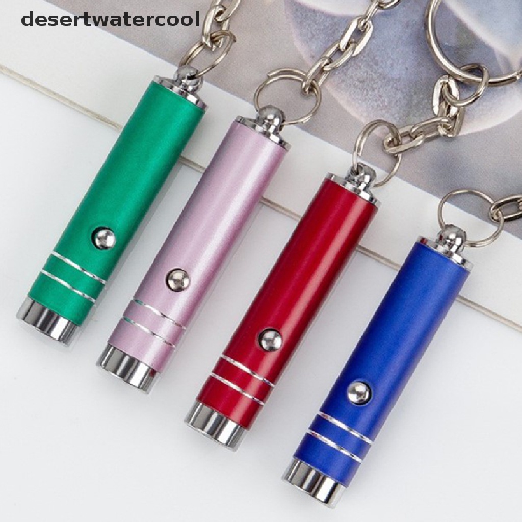 Deid Gantungan Kunci Senter LED UV Mini Portable Multifungsi Bahan Aluminum