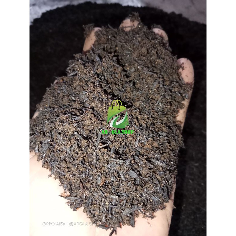Sekam Bakar+Pupuk Kompos 1 Kg, Arang Sekam, Pupuk Kompos Pupuk Tanaman Tanaman Hias Kompos Organik