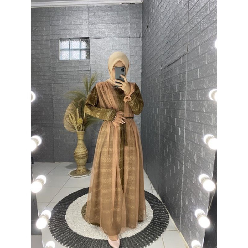 READY BISA COD PREMIUM DRESS GAMIS BAJU PESTA MAKASSAR