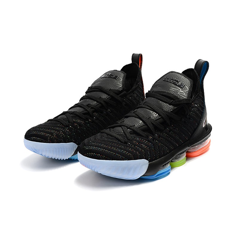 lebron 16 black rainbow