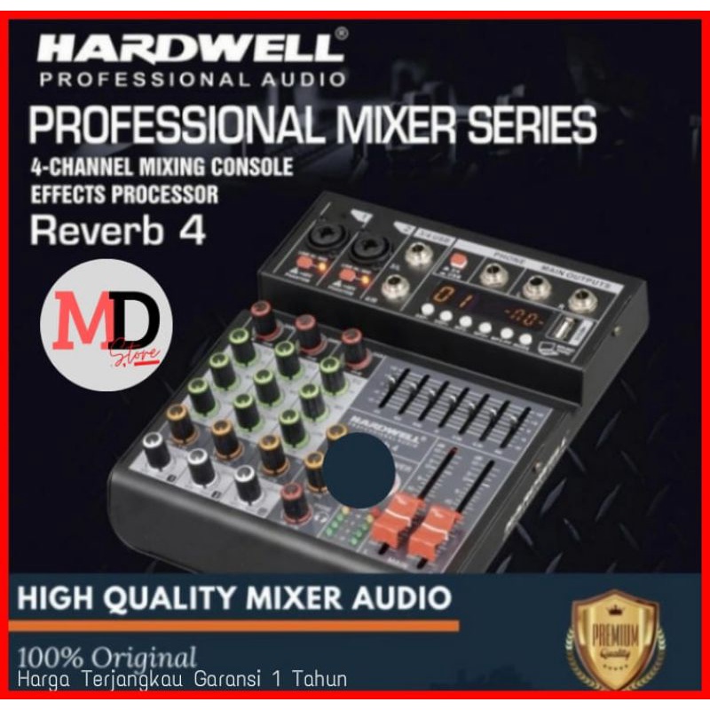 Mixer Hardwell Reverb 4 Original Mixer 4 Channel