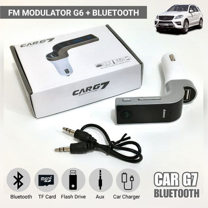 FM MODULATOR BLUETOOTH G7 CAR CHARGER WIRELESS Charger Mobil