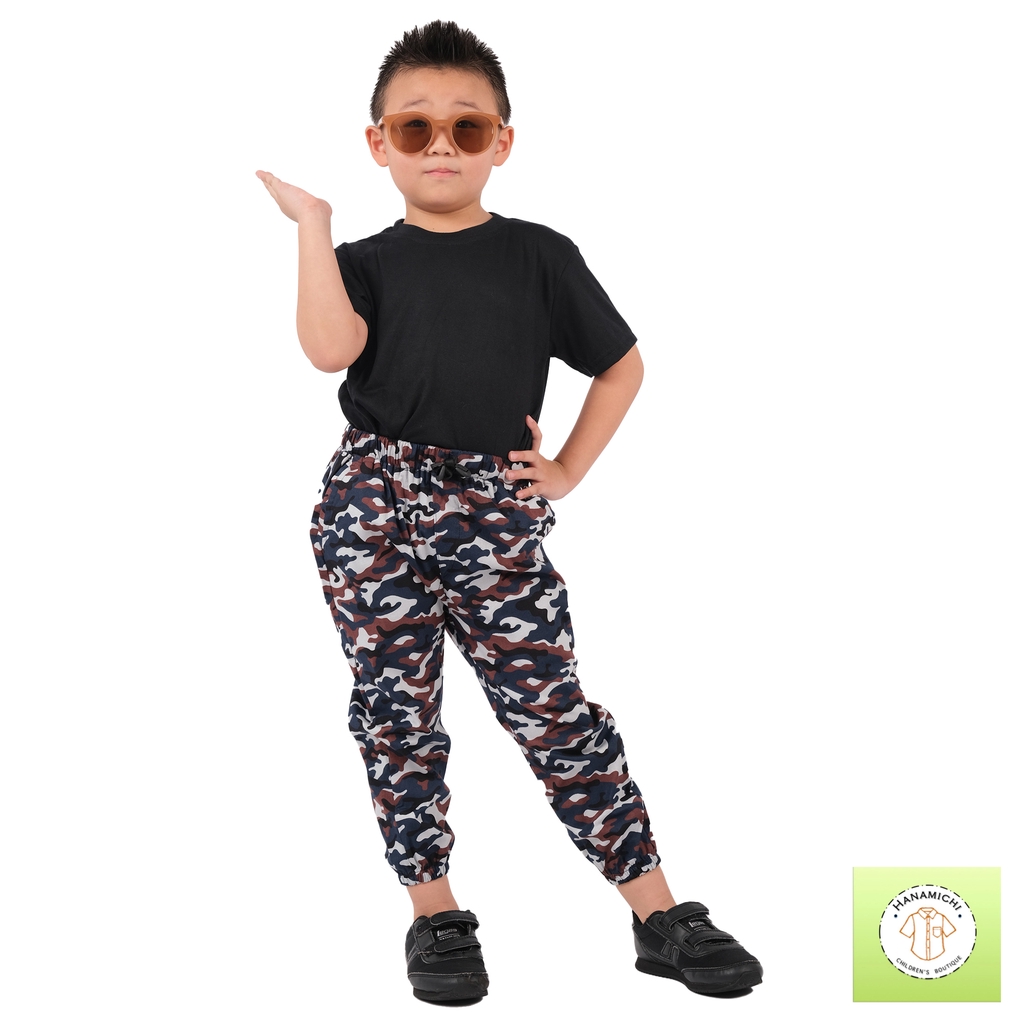 Hanamichi LOOK Celana Jogger / Joger Panjang Anak Motif Camo