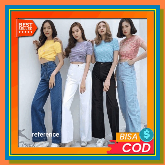 Celana Boyfriend Wanita Ripped Jeans / Celana Jeans Sobek2 Kekinian / Celana Jins Wanita Sobek2 Keki
