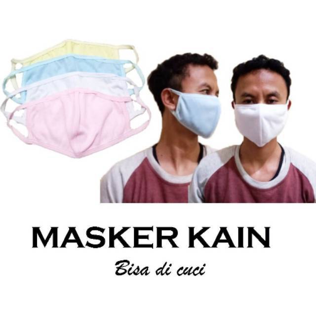 Masker kain 2 ply bahan kaos