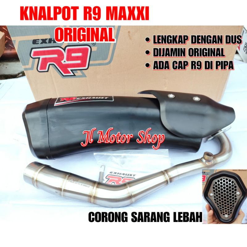 KNALPOT R9 MAXXI NEW NMAX 2020 UP AEROX 155 CONNECTED PCX 160 PCX160 ORIGINAL - R9 MAXXI SERIES NEW NMAX AEROX CONNECTED PCX 160