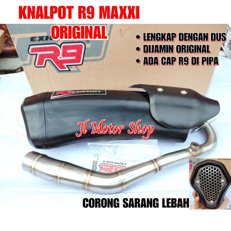 KNALPOT R9 MAXXI NEW NMAX 2020 UP AEROX 155 CONNECTED PCX 160 PCX160 ORIGINAL - R9 MAXXI SERIES NEW NMAX AEROX CONNECTED PCX 160