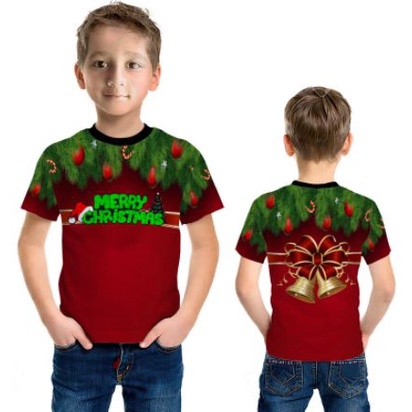 Kaos Baju T-shirt Murah Anak Laki-Laki Dan Perempuan Merry Christmas Natal 2021 Art25