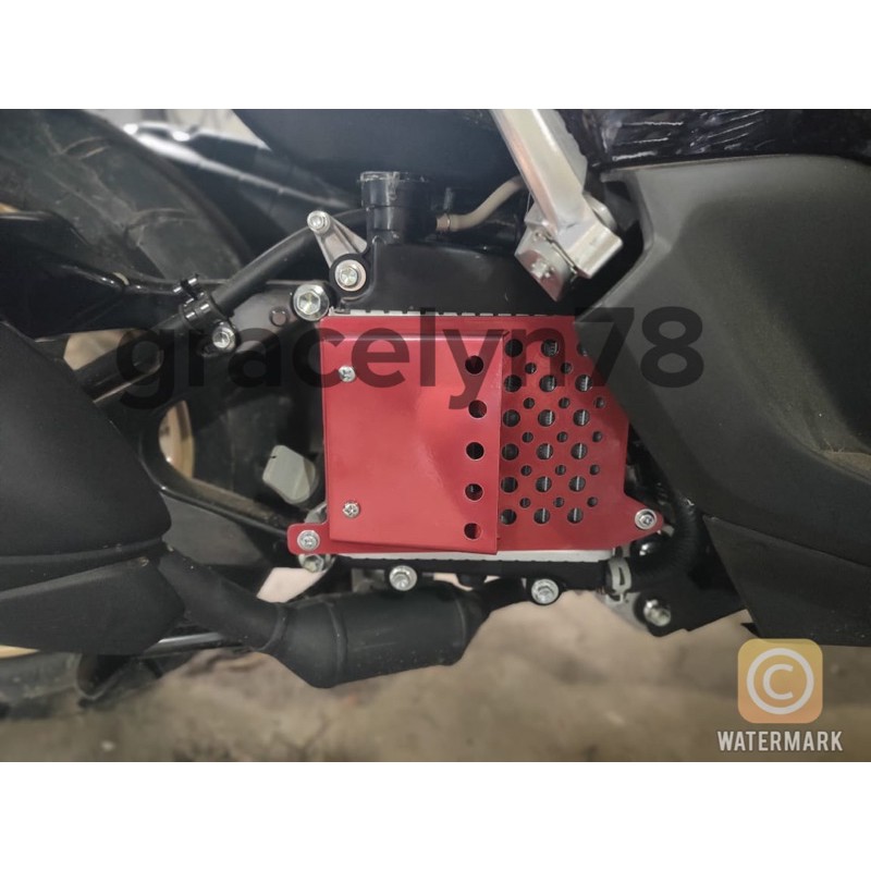 TUTUP COVER RADIATOR BESI DENGAN AIRSCOP VELOSCOPE NMAX OLD - NMAX NEW 2020 BAHAN BESI TEBAL KOKOH