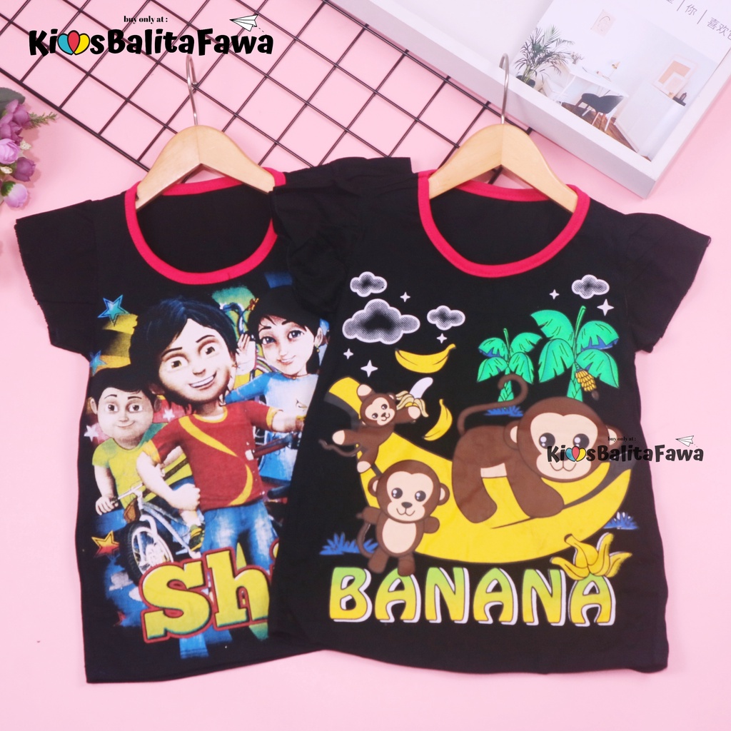 (LEBIH HEMAT ISI 3 PCS) Kaos Gemess 2-4 Tahun / Baju Anak Perempuan Lengan Pendek Karakter Polos Kartun Princess