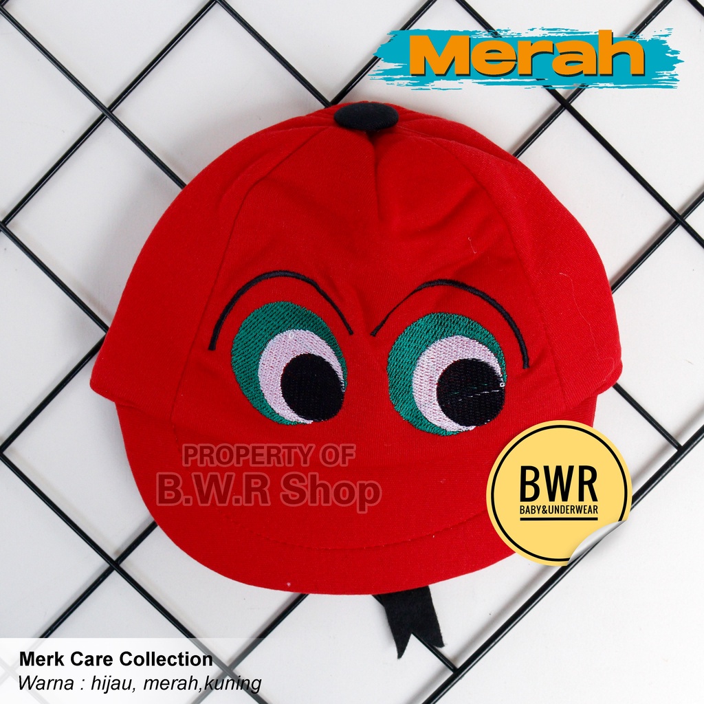 Topi Anak Bayi Laki Laki CARE Motif MATA LIDAH | 0-6 Bulan Topi Bayi Newborn Lucu - Bwr IX