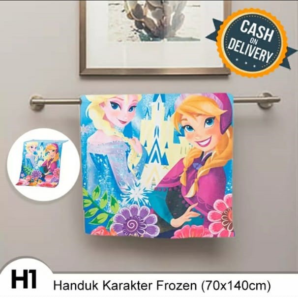 PROMO Handuk karakter anak 70 cm x 140 cm handuk mandi  Motif Berbahan microfiber-TERMURAH