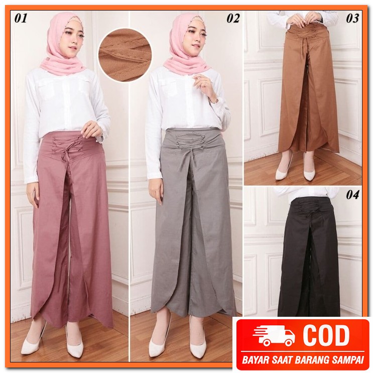 Celana Kain Wanita Cewek Panjang Putih Murah Baggy Pants Celana K FI310 Celana Kulot Rok Wanita ,R
