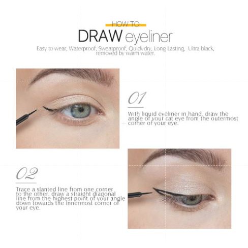 O.TWO.O Eyeliner Liquid Waterproof Long Lasting (A/B)