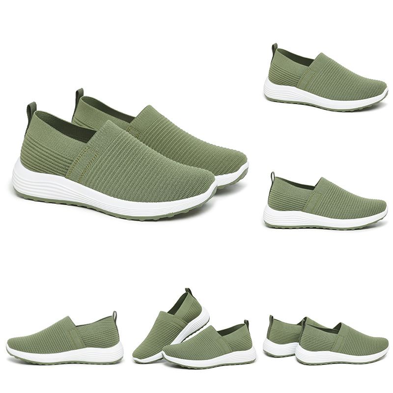 [GROSIR][COD] SEVEN_DAY SEPATU RAJUT SLIP ON WANITA OLAHRAGA TANPA TALI SPORT SHOES HIJAU A-667